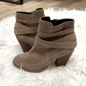Sole Society Suede Leather Strappy Booties